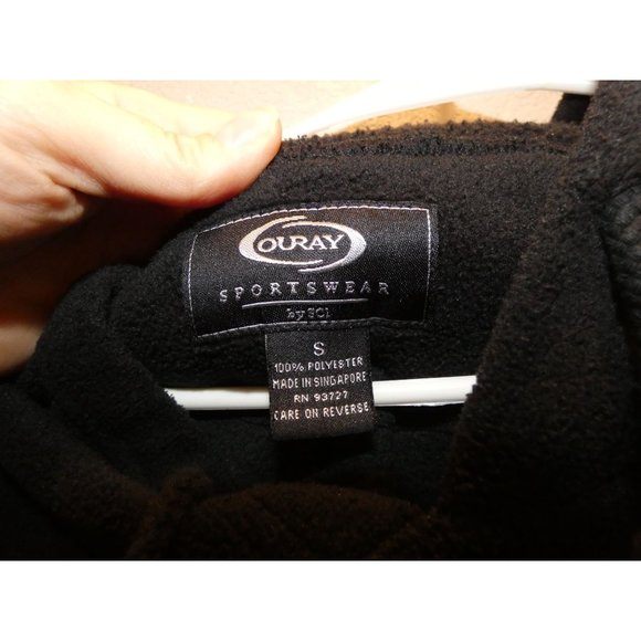 Women's Black Fleece Pullover, Small, Embroidered Logo - Picture 3 of 6